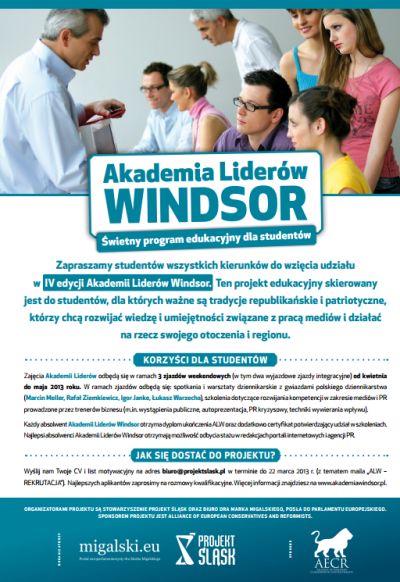 Akadema Liderów Windsor - plakat